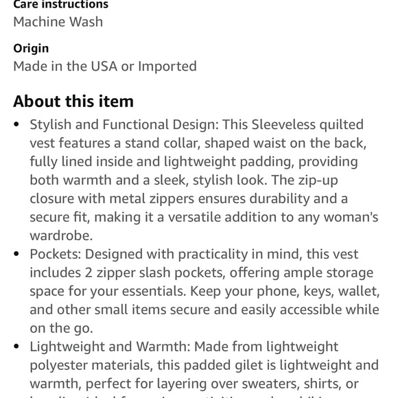 White Quilted Vest for Women - Picture 5 of 8